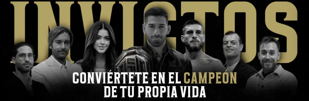 Portada del curso Invictos de Ilia Topuria, programa de alto rendimiento y transformación personal 2025